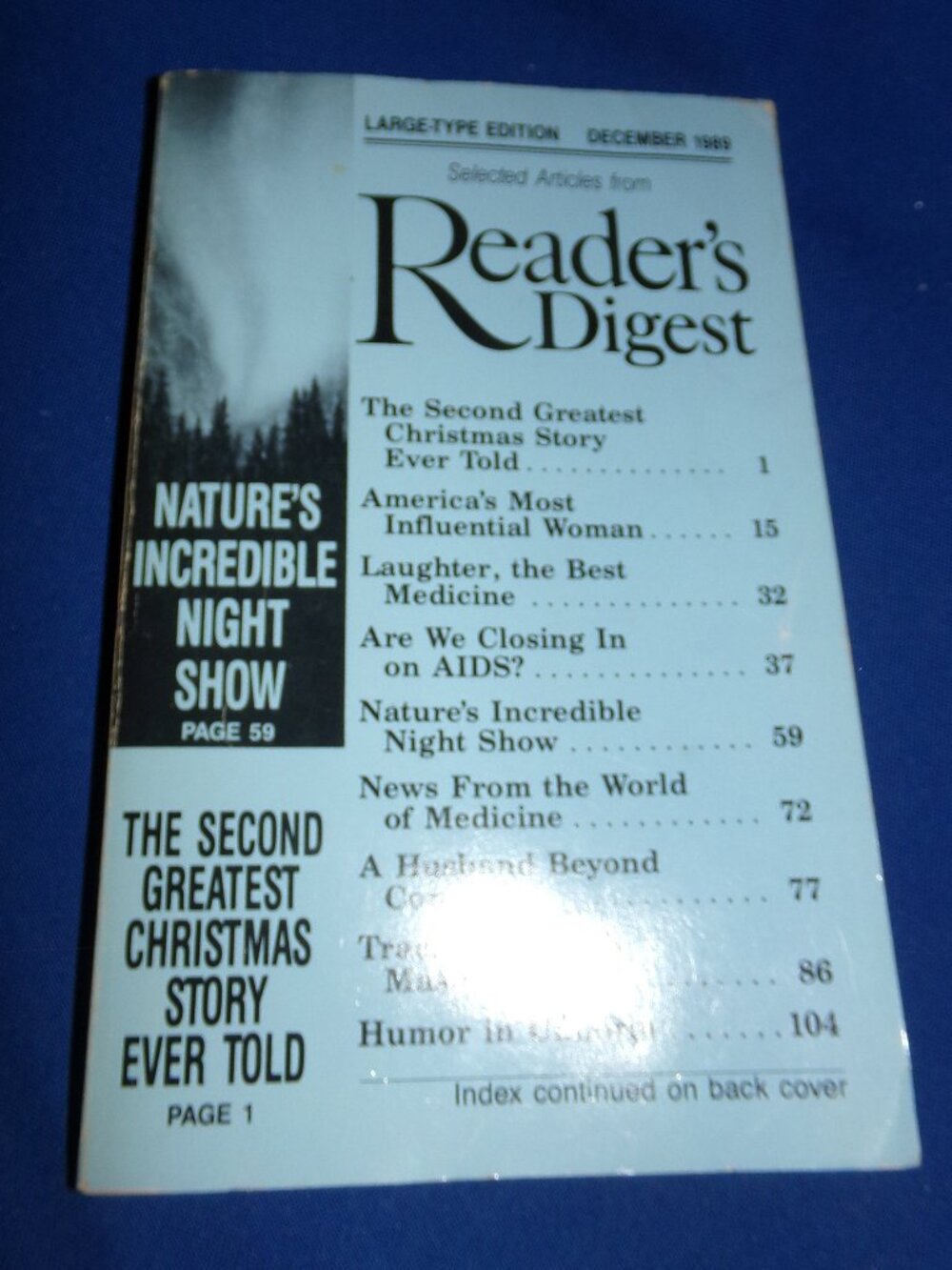Reader's Digest Large Type Print Edition Softcover Anthology Book* December 1989